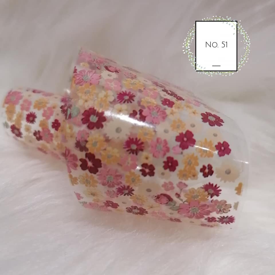 Floral Foil Nail Transfer