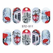 Lady Wine Flower Nail Decal