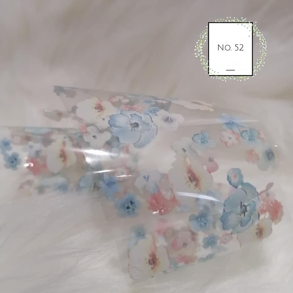 Floral Foil Nail Transfer