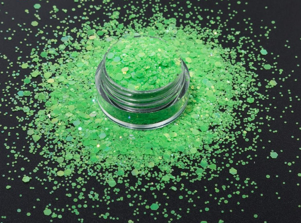 Neon Green Chunky Glitter
