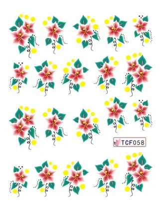 Flower Nail Decal