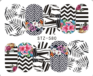 Flower Nail Decal