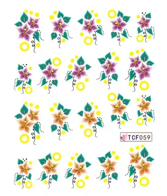 Flower Nail Decal