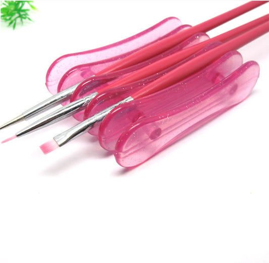 Nail Art Design Craft Acrylic UV Gel Brush Pen Rest Plastic Holder