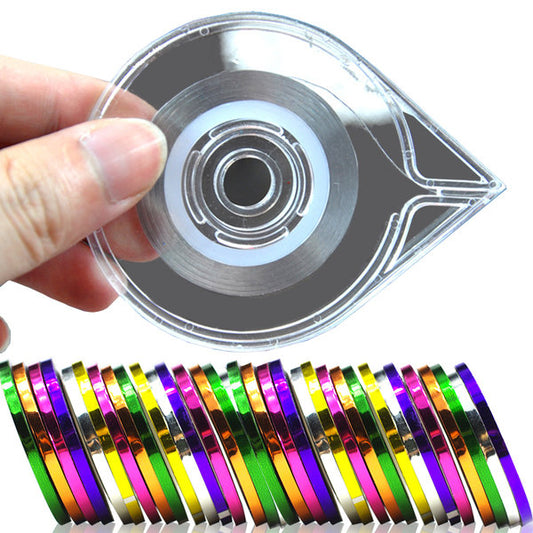 Nail Art Stripped Tape Line Sticker Box Holder