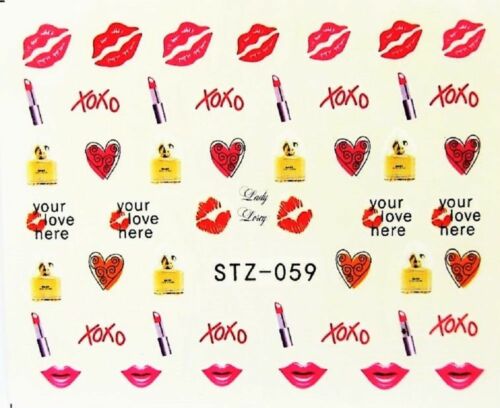 Lips Perfume Lipstick Nail Decal