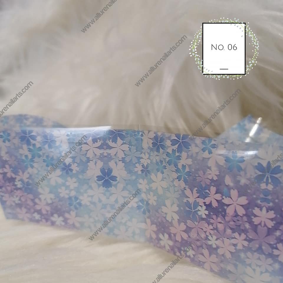 Floral Flower Foil Nail Transfer