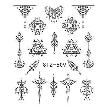 Geometric Lines Abstract Lace Nail Decal