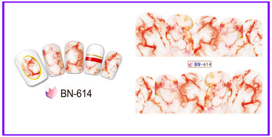 Marble Nail Art Decal BN614