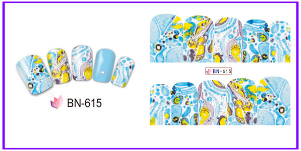 Marble Nail Art Decal BN615