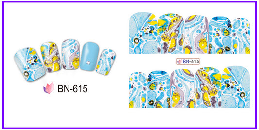 Marble Nail Art Decal BN615