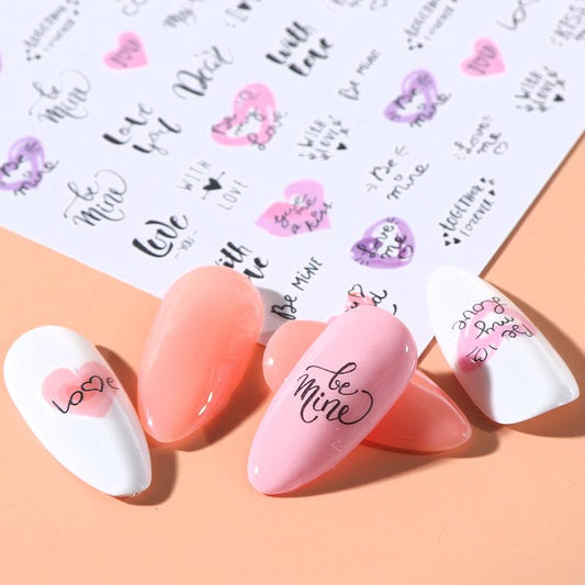 Words Text Letter Lady Nail Sticker
