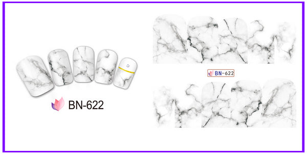 Marble Nail Art Decal BN622