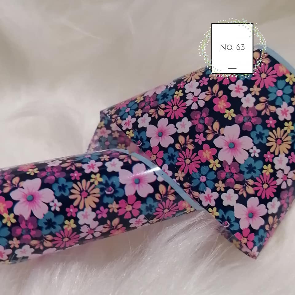Floral Foil Nail Transfer