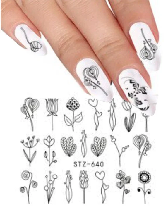 Plant Flower Nail Decal