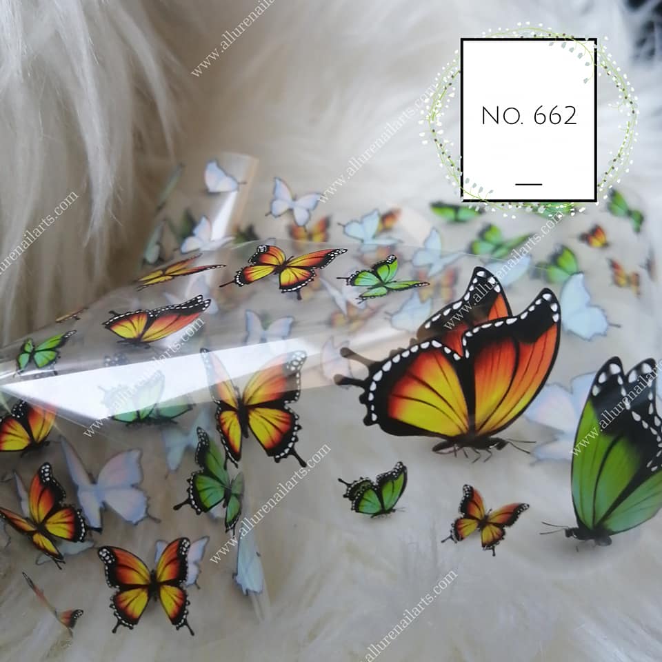 Butterfly Foil Nail Transfer
