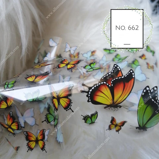 Butterfly Foil Nail Transfer