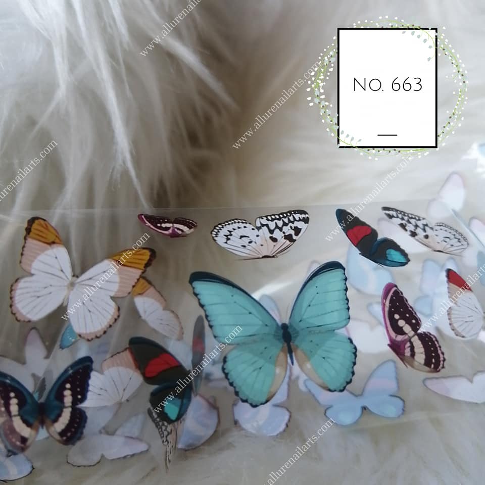 Butterfly Foil Nail Transfer