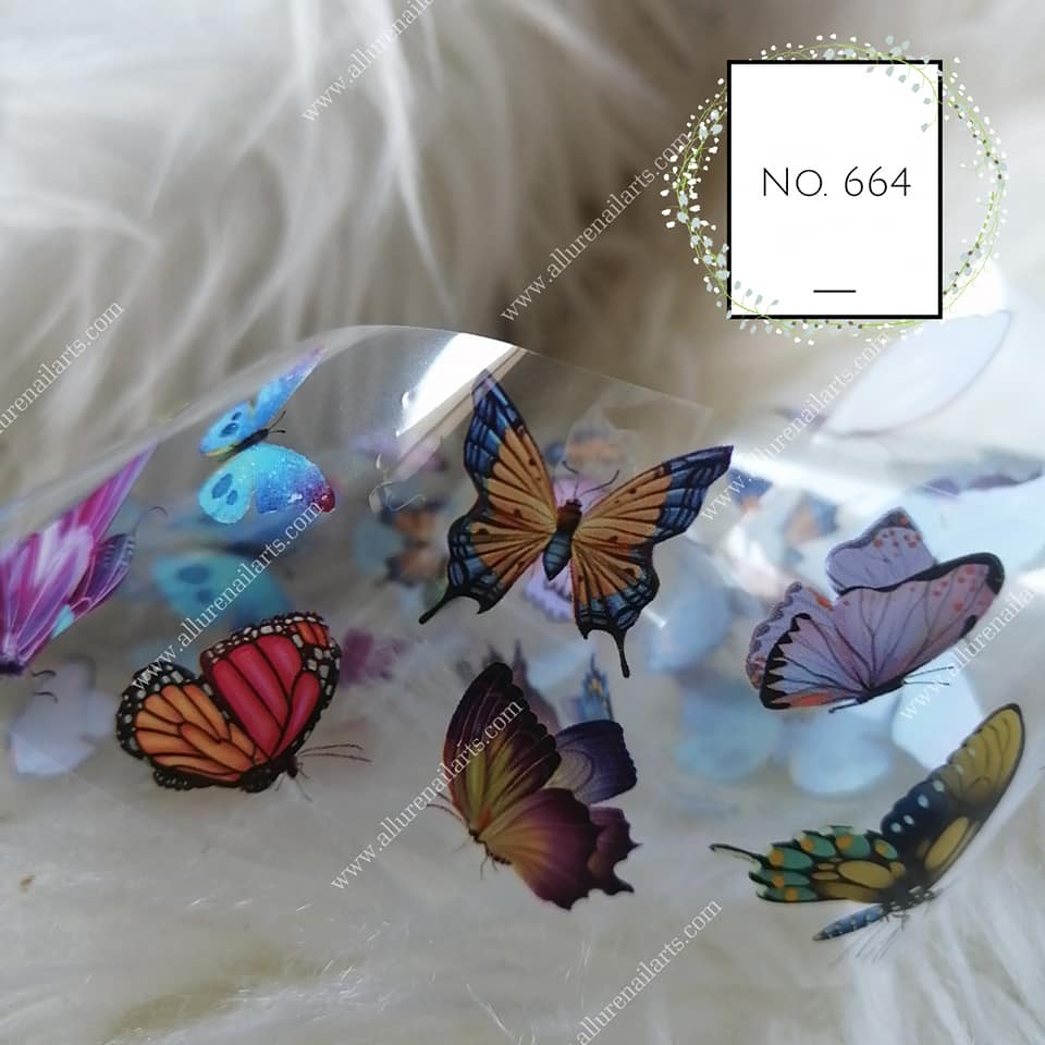 Butterfly Foil Nail Transfer