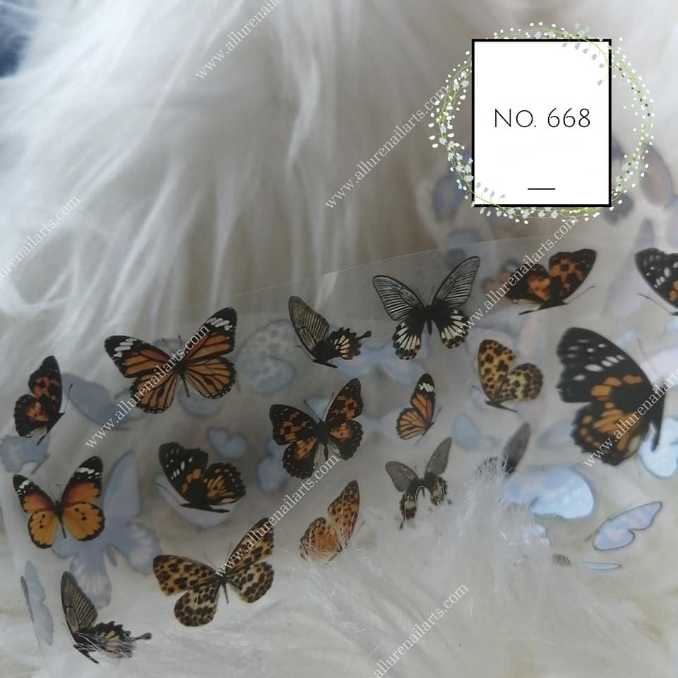 Butterfly Foil Nail Transfer