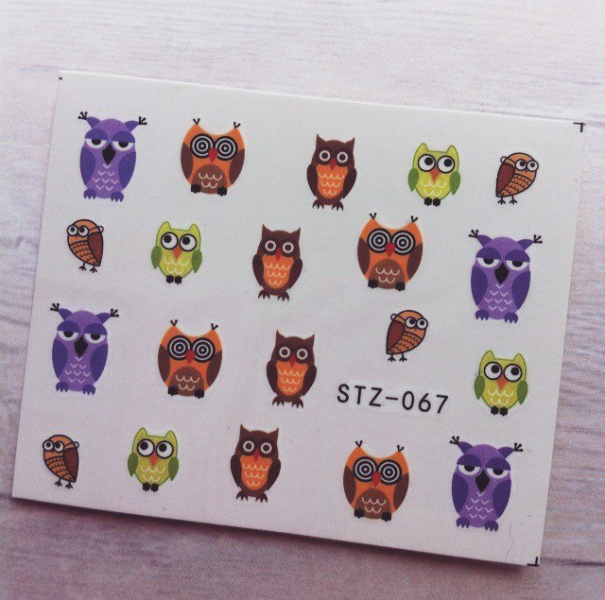 Owl Animal Nail Decal