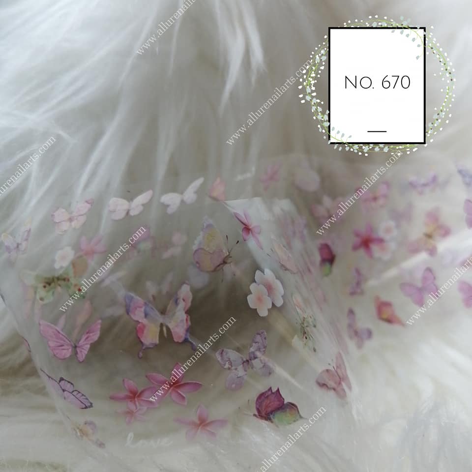 Butterfly Foil Nail Transfer