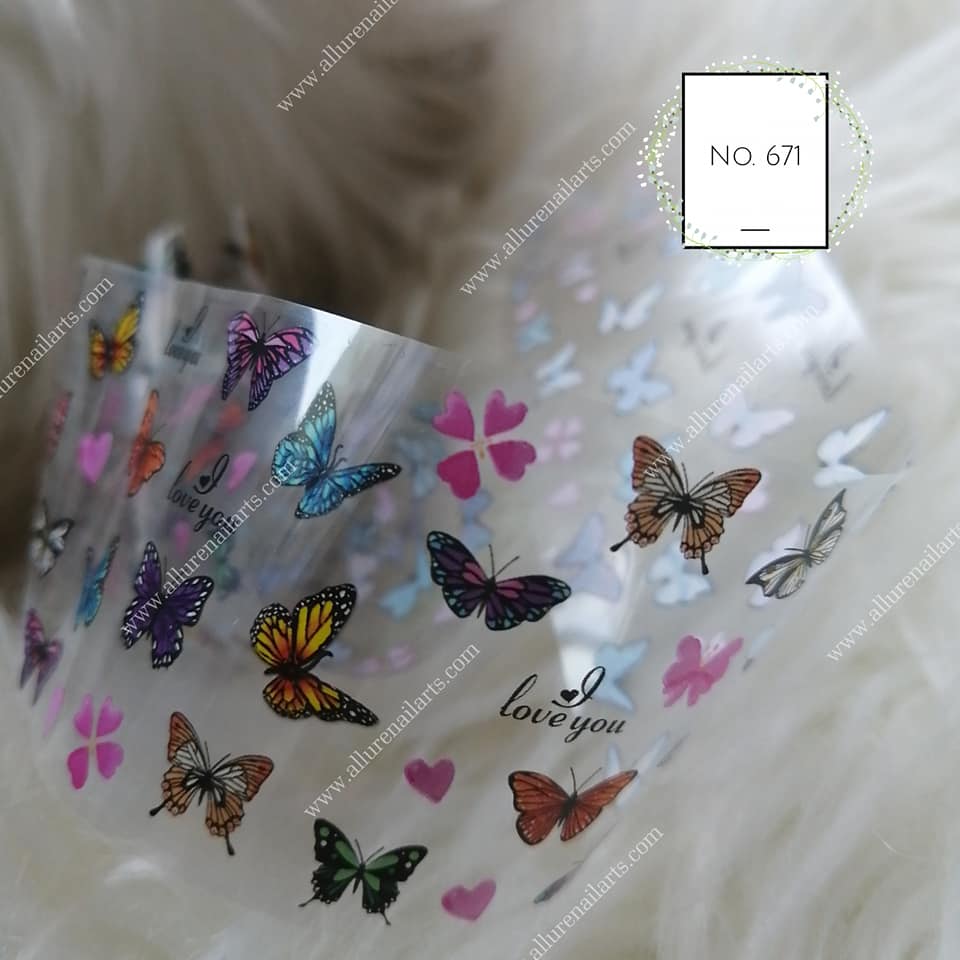 Butterfly Foil Nail Transfer