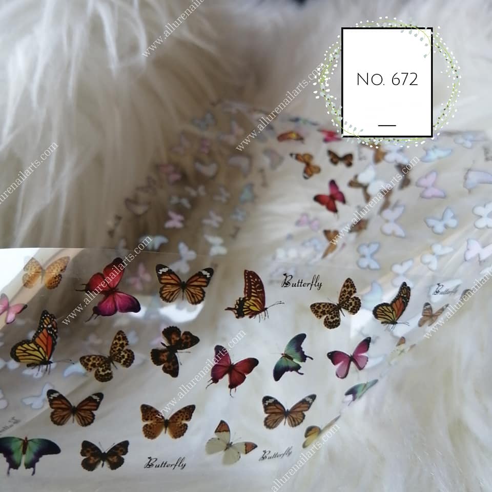 Butterfly Foil Nail Transfer