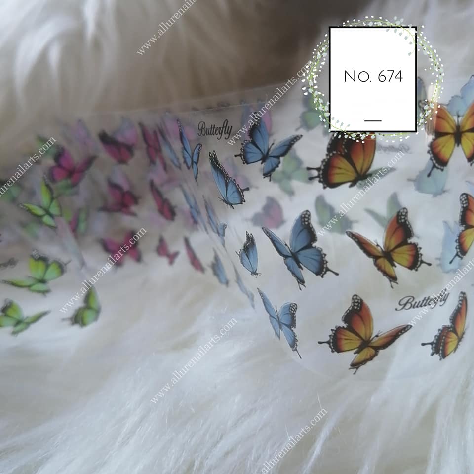 Butterfly Foil Nail Transfer