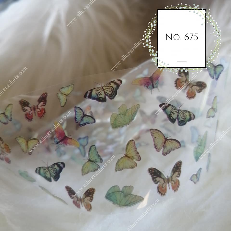 Butterfly Foil Nail Transfer