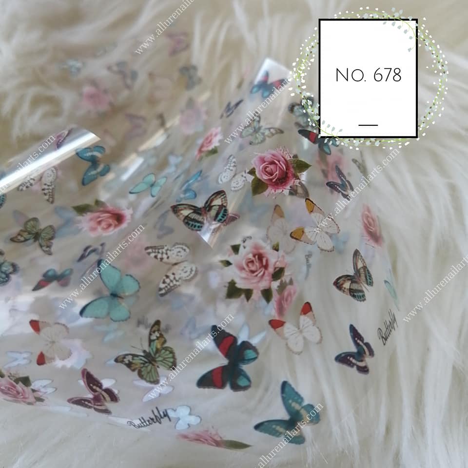 Butterfly Foil Nail Transfer