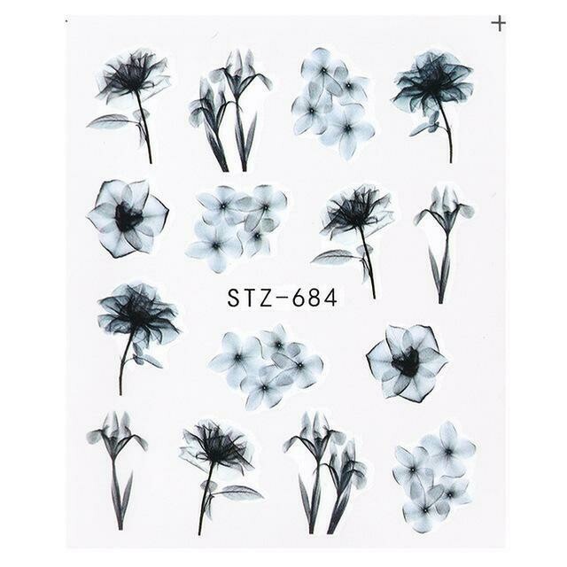 Flower Water color Nail Decal stz684