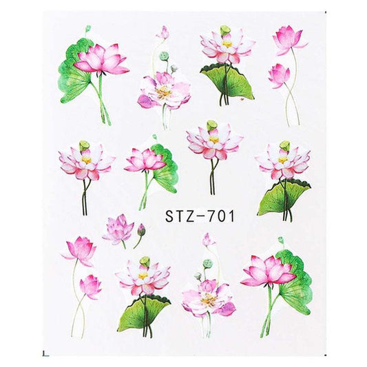 Flower Water color Nail Decal