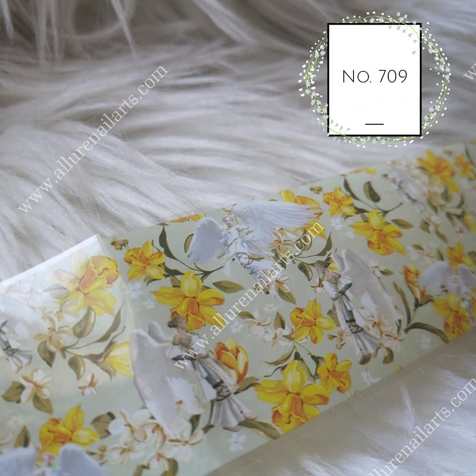 Angel Cupid Print Foil Nail Transfer