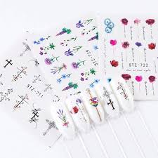 Flower Water color Nail Decal