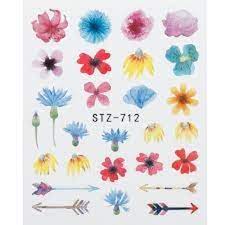 Flower Water color Nail Decal