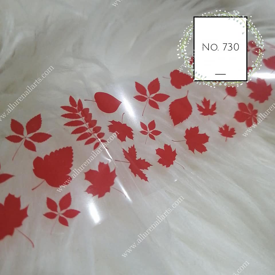 Autumn Leaves Print Foil Nail Transfer
