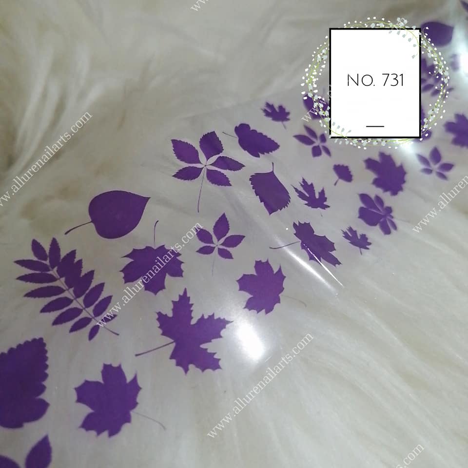 Autumn Leaves Print Foil Nail Transfer