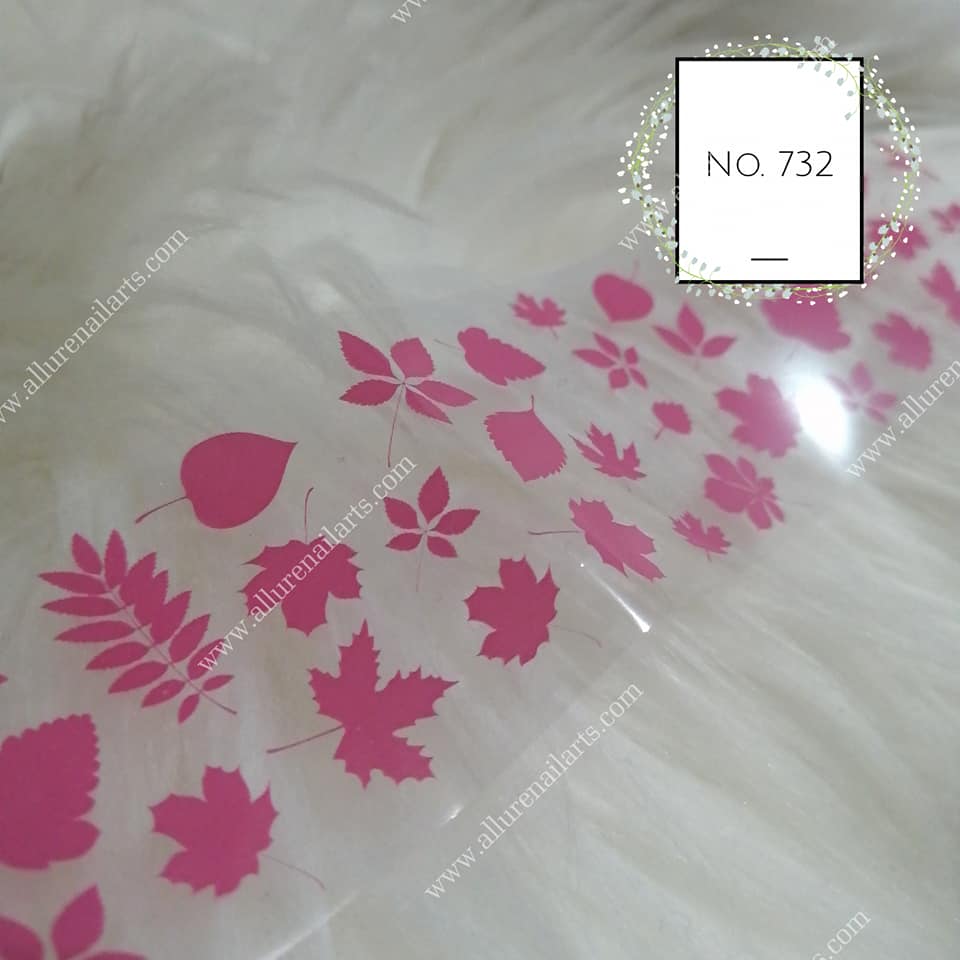 Autumn Leaves Print Foil Nail Transfer