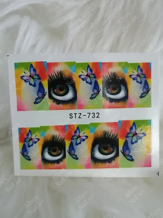 Halloween Eyes Nail Decal
