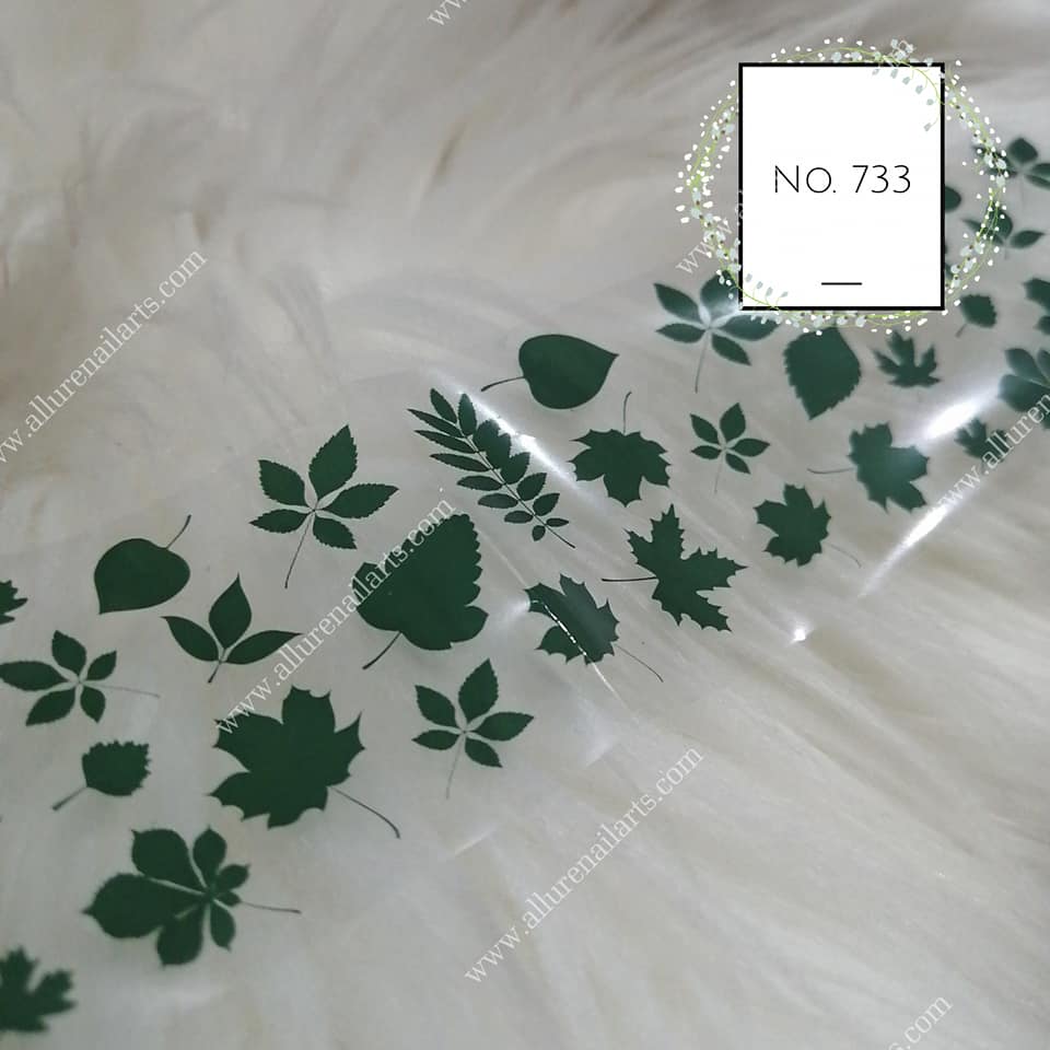 Autumn Leaves Print Foil Nail Transfer