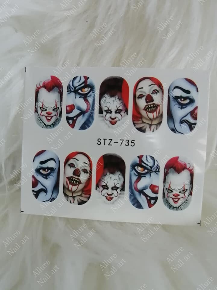 Halloween Faces IT Nail Decal