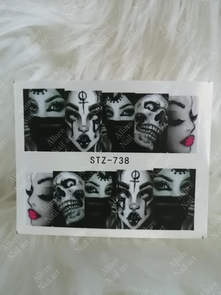 Halloween Face Nail Decal