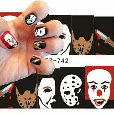 Halloween Face Skull Jason Nail Decal
