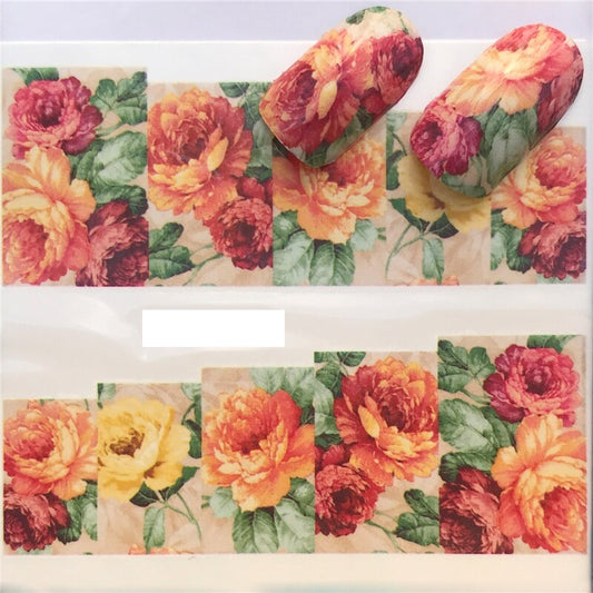 Roses Flower Nail Decal
