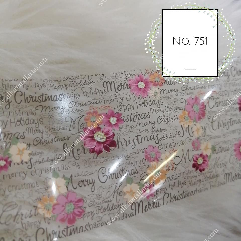 Christmas Print Foil Nail Transfer