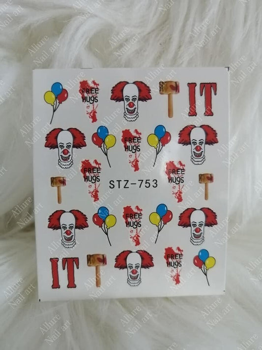 Halloween Face IT Nail Decal