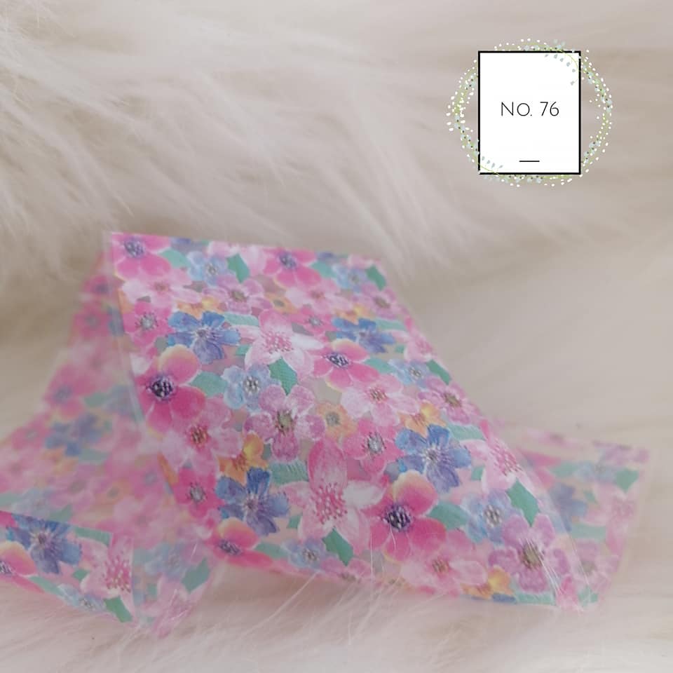 Floral Flower Foil Nail Transfer