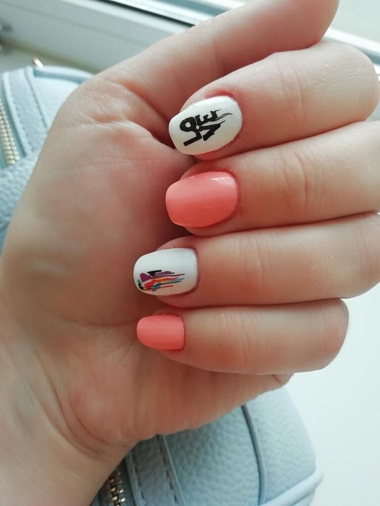 Pop Art Lips Rose Love Heart Nail Decal