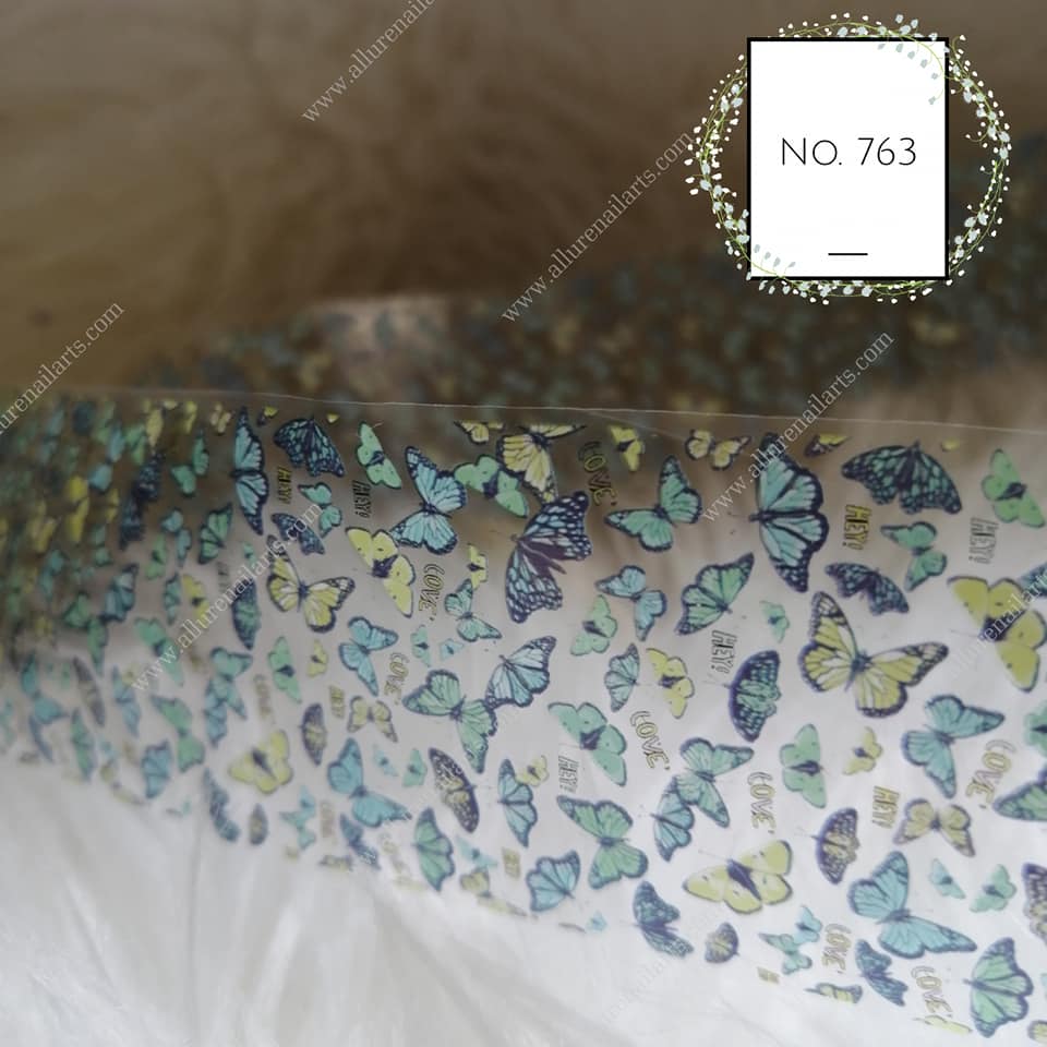 Butterfly Print Foil Nail Transfer